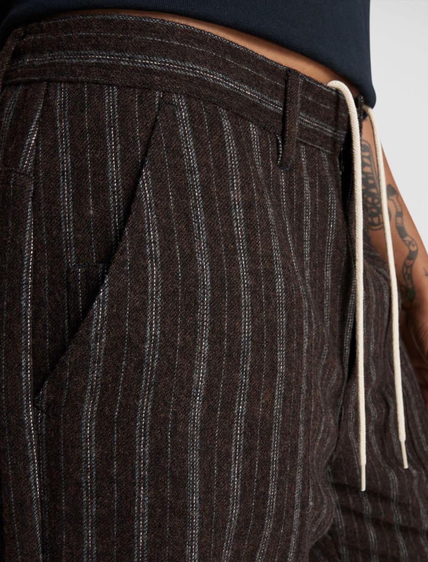 Converse Unisex Loose Fit Çizgili Kahverengi Pantolon