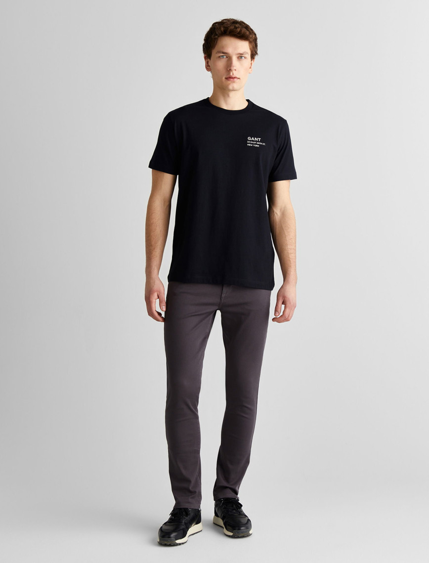 GANT Erkek Siyah Regular Fit Bisiklet Yaka Logolu T-Shirt GANT Erkek Siyah Regular Fit Bisiklet Yaka Logolu T-Shirt