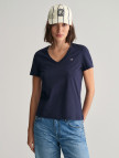 GANT Kadın Lacivert Regular Fit V Yaka T-Shirt GANT Kadın Lacivert Regular Fit V Yaka T-Shirt