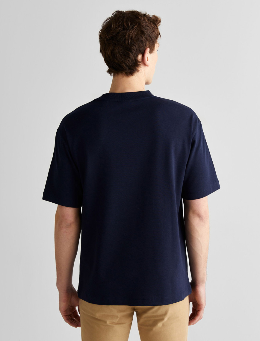 GANT Erkek Lacivert Relaxed Fit Bisiklet Yaka Logolu T-Shirt GANT Erkek Lacivert Relaxed Fit Bisiklet Yaka Logolu T-Shirt
