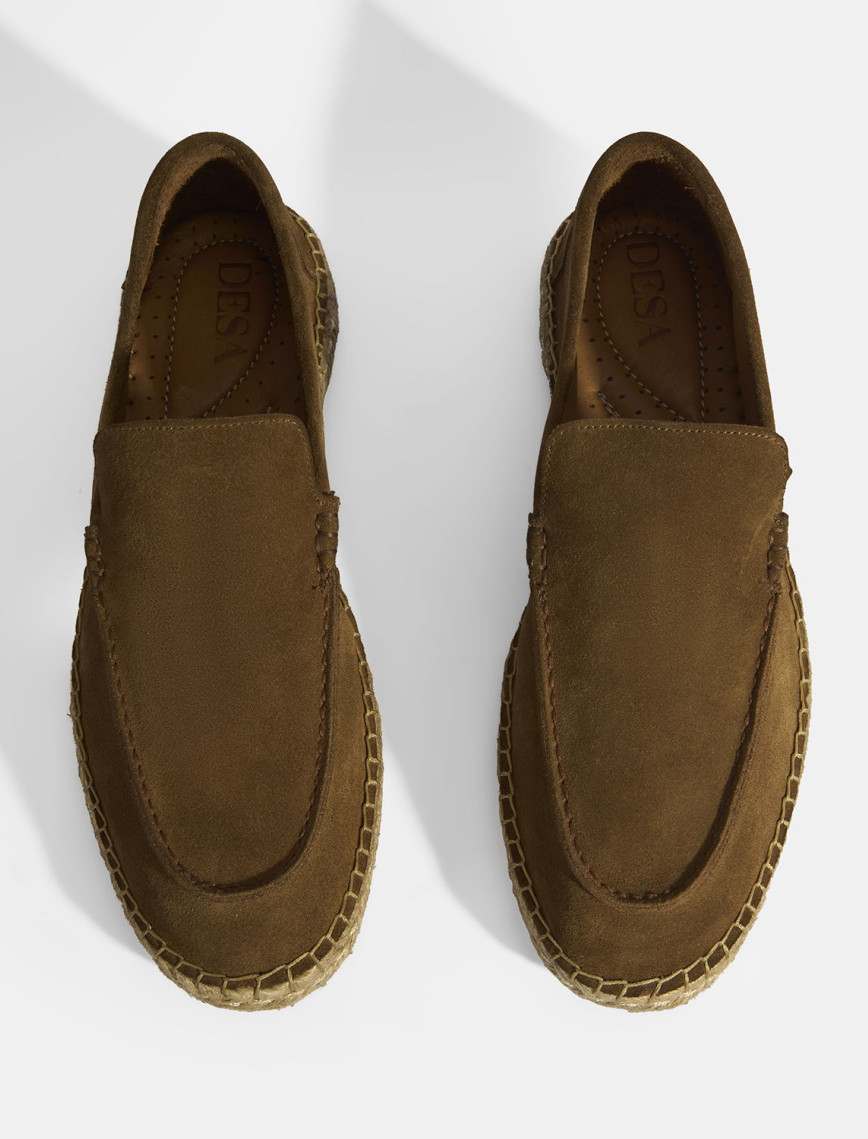Erkek Taba Slip-On Süet Espadril Erkek Taba Slip-On Süet Espadril