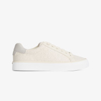 Calvin Klein Vulcanic Lace Up Kadın Bej Sneaker Calvin Klein Vulcanic Lace Up Kadın Bej Sneaker