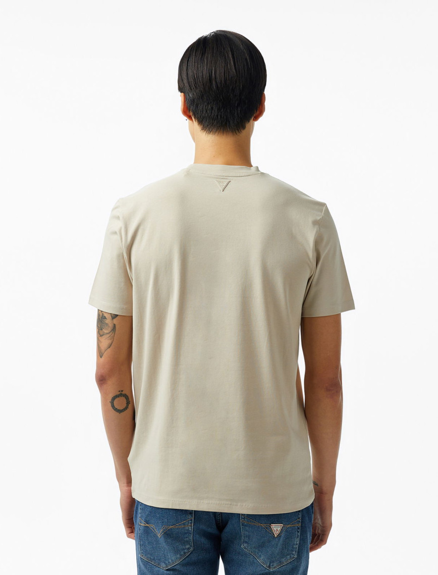 Guess Alphy Mid Organicetch 180 Erkek Bej T-Shirt Guess Alphy Mid Organicetch 180 Erkek Bej T-Shirt