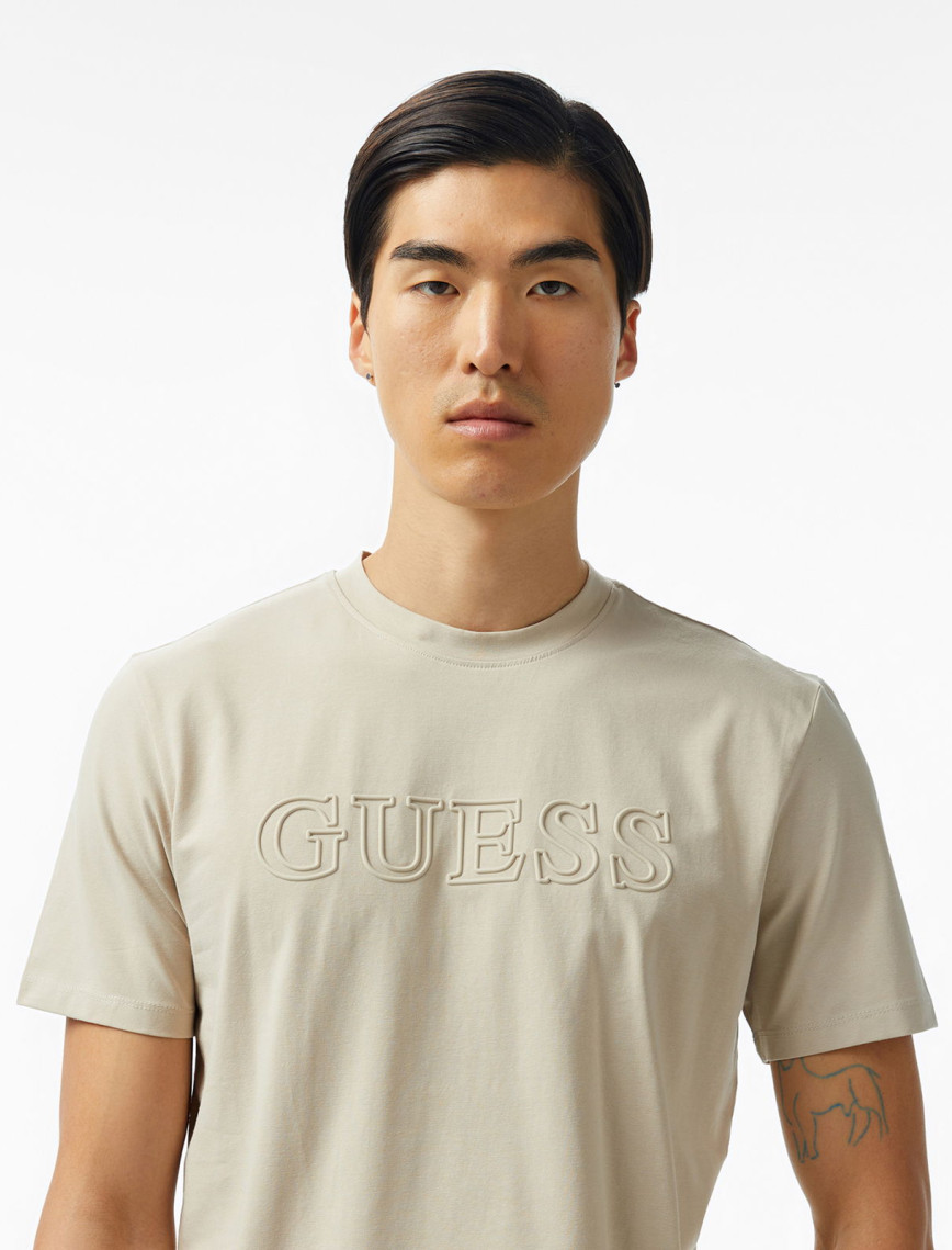 Guess Alphy Mid Organicetch 180 Erkek Bej T-Shirt Guess Alphy Mid Organicetch 180 Erkek Bej T-Shirt