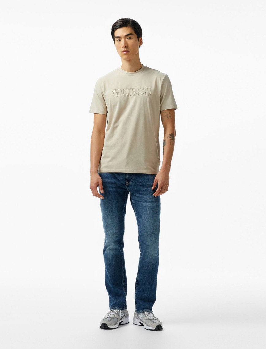 Guess Alphy Mid Organicetch 180 Erkek Bej T-Shirt Guess Alphy Mid Organicetch 180 Erkek Bej T-Shirt