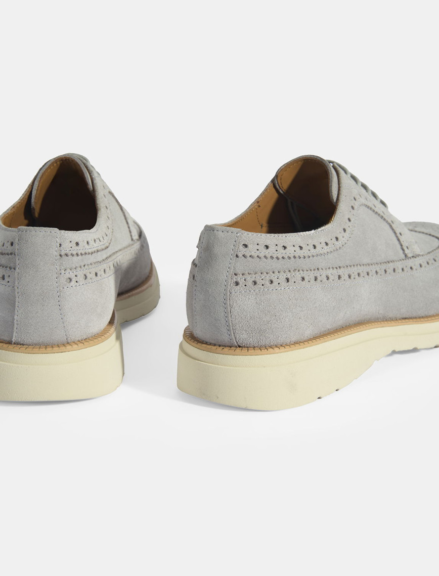 Erkek Gri Bağcıklı Süet Günlük Ayakkabı Erkek Gri Bağcıklı Süet Günlük Ayakkabı