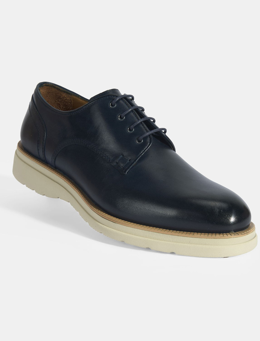 Erkek Lacivert Bağcıklı Deri Günlük Ayakkabı Erkek Lacivert Bağcıklı Deri Günlük Ayakkabı