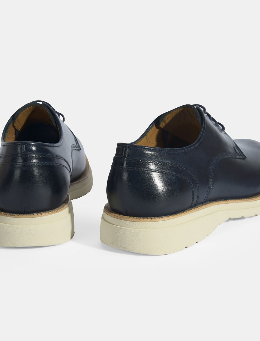 Erkek Lacivert Bağcıklı Deri Günlük Ayakkabı Erkek Lacivert Bağcıklı Deri Günlük Ayakkabı