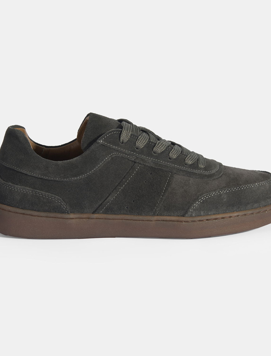 Erkek Gri Bağcıklı Süet Günlük Ayakkabı Erkek Gri Bağcıklı Süet Günlük Ayakkabı