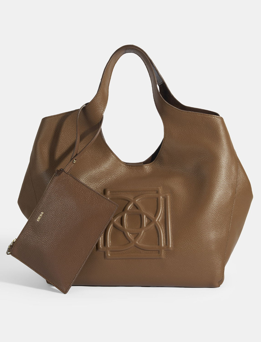 Kadın Turuncu Deri Hobo Çanta