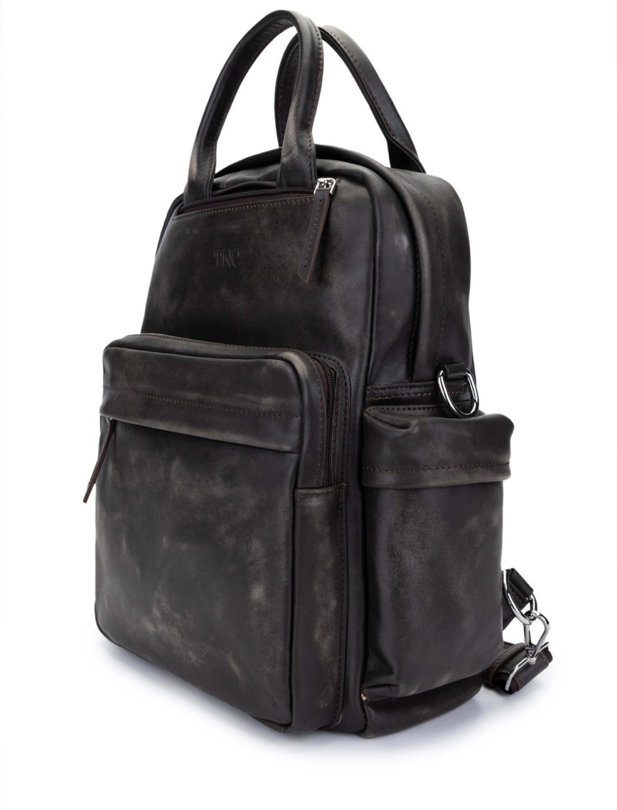 Tamer Tanca Erkek Hakiki Deri Viski Eskitme Sırt Çantası