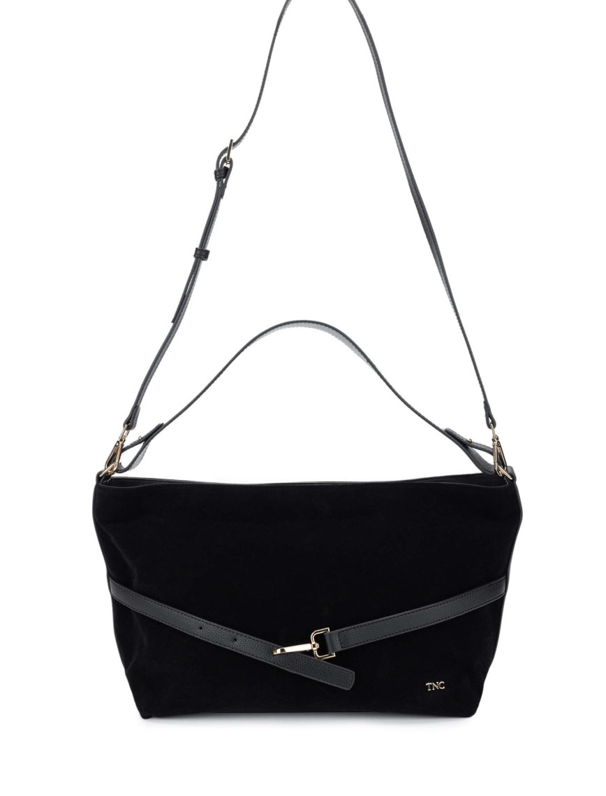 Tamer Tanca Kadın Vegan Siyah Omuz Çanta Tamer Tanca Kadın Vegan Siyah Omuz Çanta
