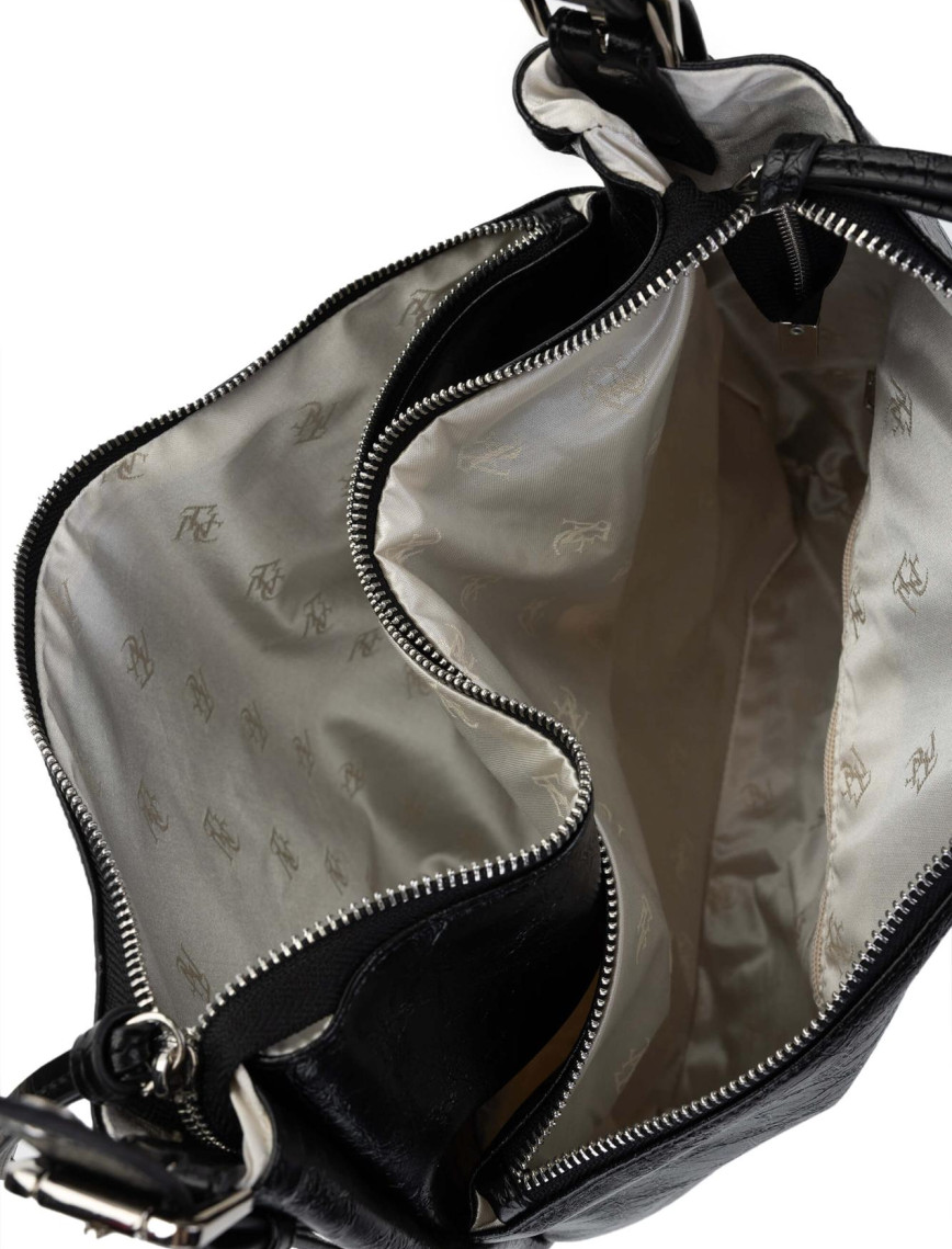 Tamer Tanca Kadın Vegan Siyah Omuz Çanta Tamer Tanca Kadın Vegan Siyah Omuz Çanta