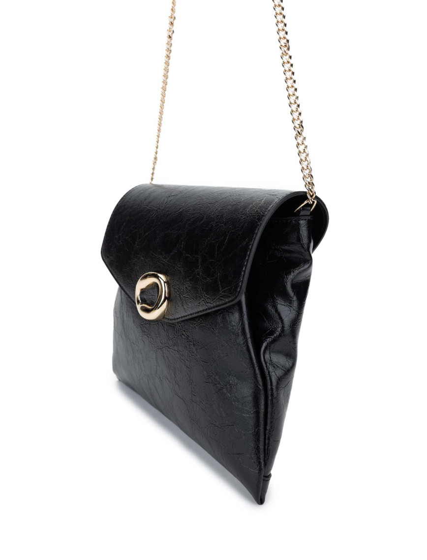 Tamer Tanca Kadın Vegan Siyah Rugan Omuz Çanta Tamer Tanca Kadın Vegan Siyah Rugan Omuz Çanta