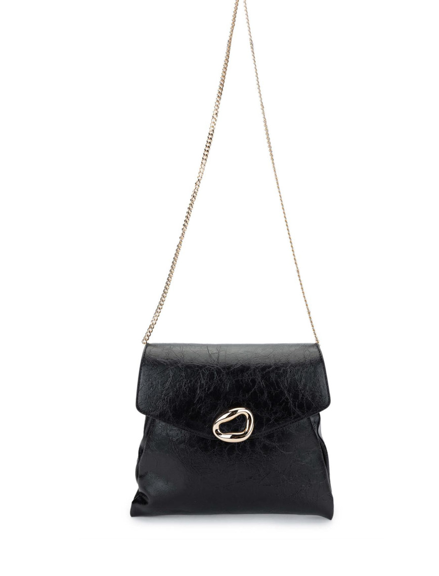 Tamer Tanca Kadın Vegan Siyah Rugan Omuz Çanta Tamer Tanca Kadın Vegan Siyah Rugan Omuz Çanta