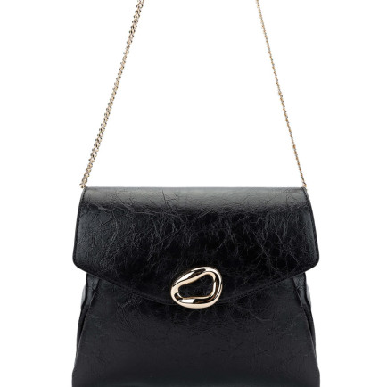 Tamer Tanca Kadın Vegan Siyah Rugan Omuz Çanta Tamer Tanca Kadın Vegan Siyah Rugan Omuz Çanta