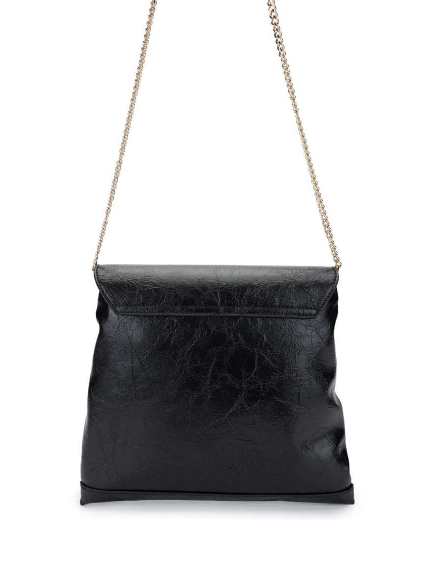 Tamer Tanca Kadın Vegan Siyah Rugan Omuz Çanta Tamer Tanca Kadın Vegan Siyah Rugan Omuz Çanta