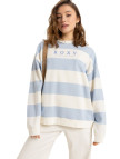 Roxy Strictly Stripes Oversized Kadın Mavi Sweatshirt