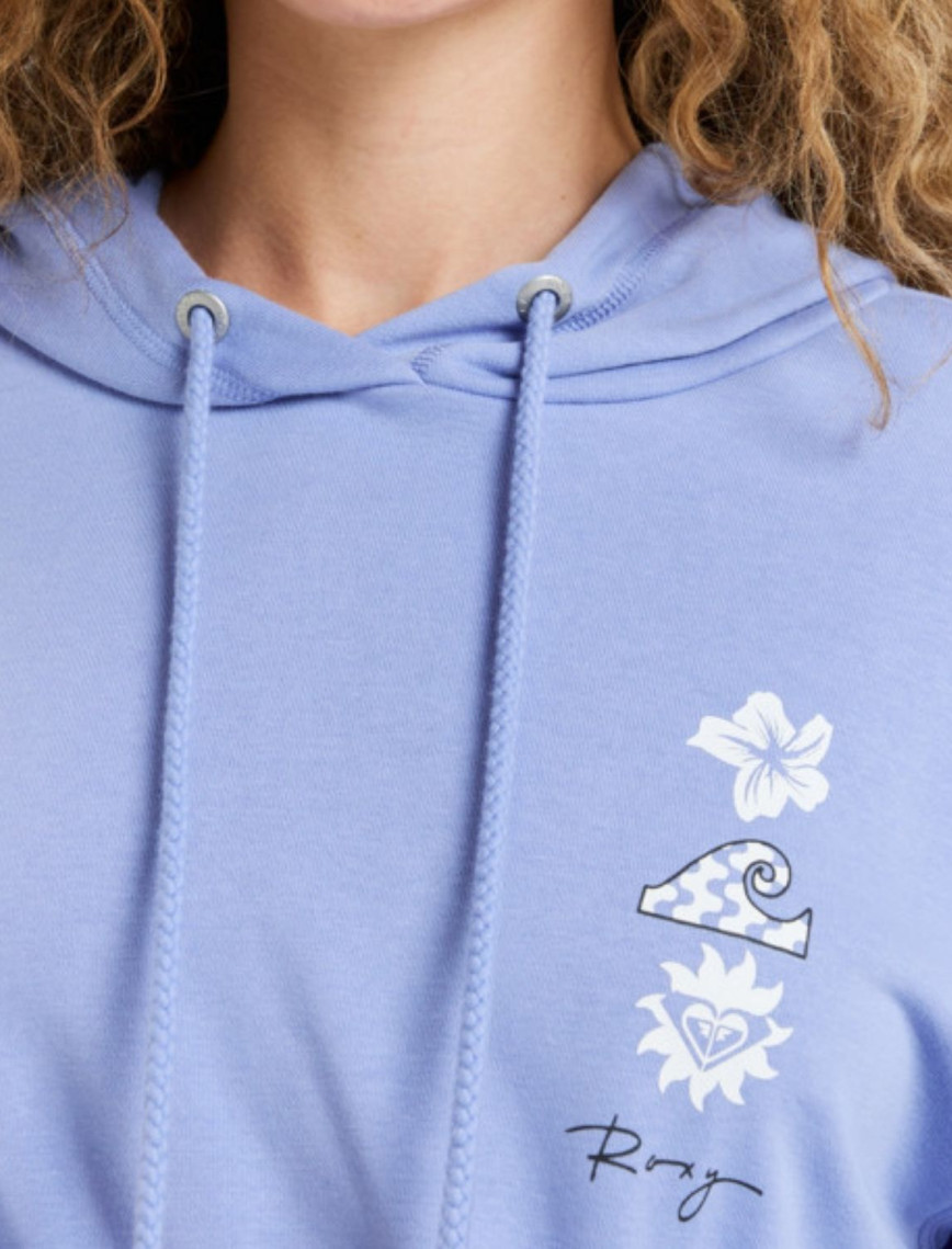 Roxy Surf Stoked Hoodie Terry Art Kadın Mavi Sweatshirt