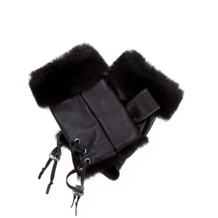 Tamer Tanca Kadın Kuzu Kürk Kahverengi Eldiven ELDIVEN Tamer Tanca Kadın Kuzu Kürk Kahverengi Eldiven ELDIVEN