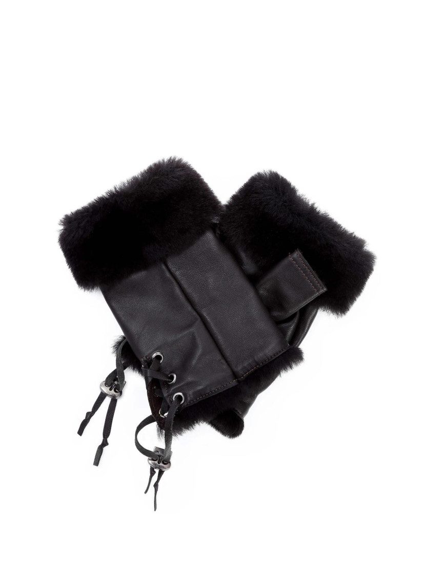 Tamer Tanca Kadın Kuzu Kürk Kahverengi Eldiven ELDIVEN Tamer Tanca Kadın Kuzu Kürk Kahverengi Eldiven ELDIVEN