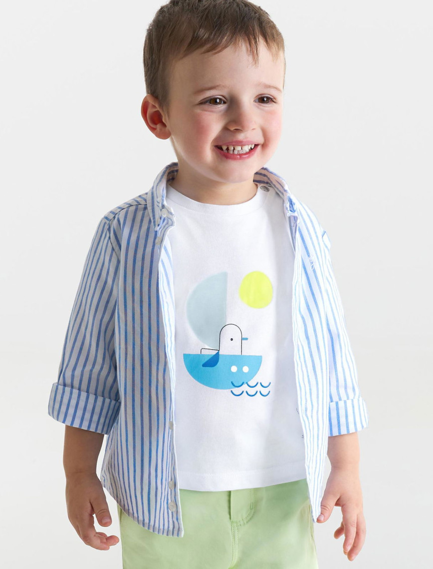 Jacadi Paris Erkek Bebek Baskılı T-Shirt Jacadi Paris Erkek Bebek Baskılı T-Shirt