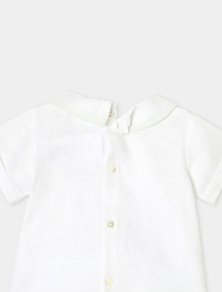 Jacadi Paris Yenidoğan Erkek Bebek Keten Şortlu İkili Set Jacadi Paris Yenidoğan Erkek Bebek Keten Şortlu İkili Set