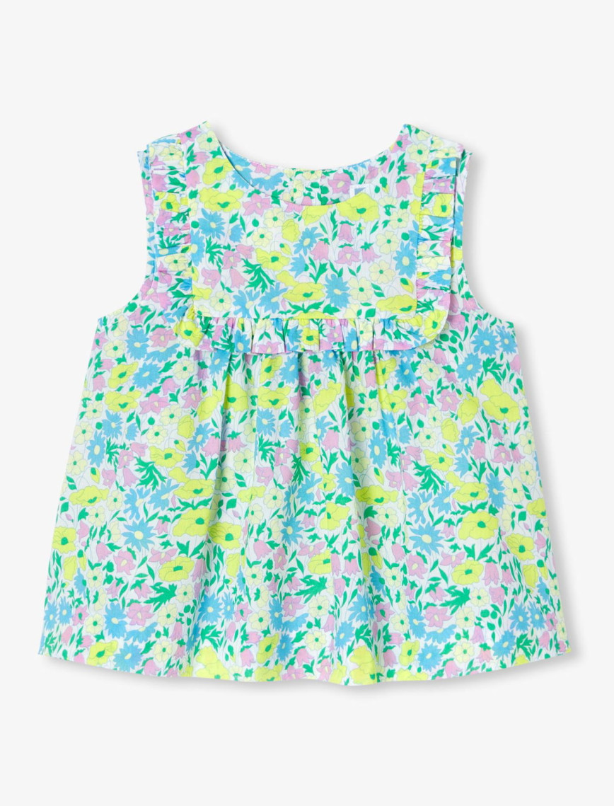 Jacadi Paris Kız Bebek Çiçek Desenli Kolsuz Bluz Jacadi Paris Kız Bebek Çiçek Desenli Kolsuz Bluz