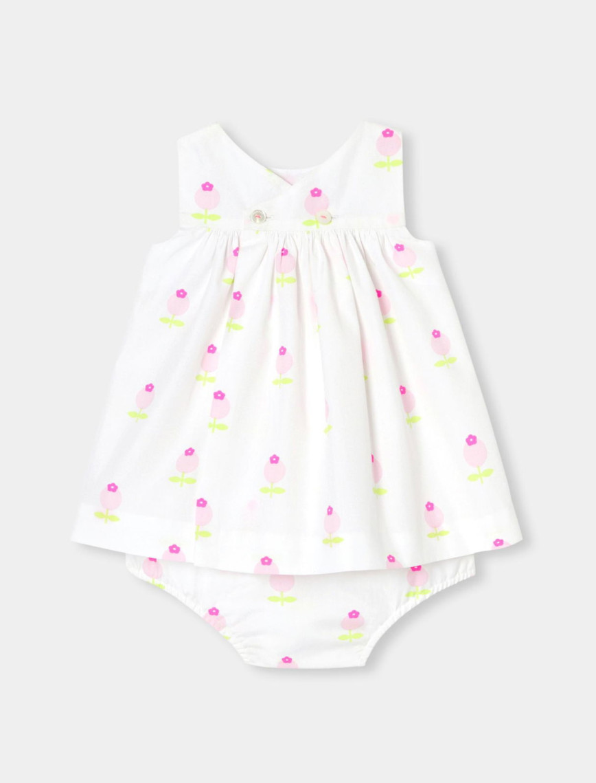 Jacadi Paris Yenidoğan Kız Bebek Çiçek Motifli Poplin Elbise Jacadi Paris Yenidoğan Kız Bebek Çiçek Motifli Poplin Elbise