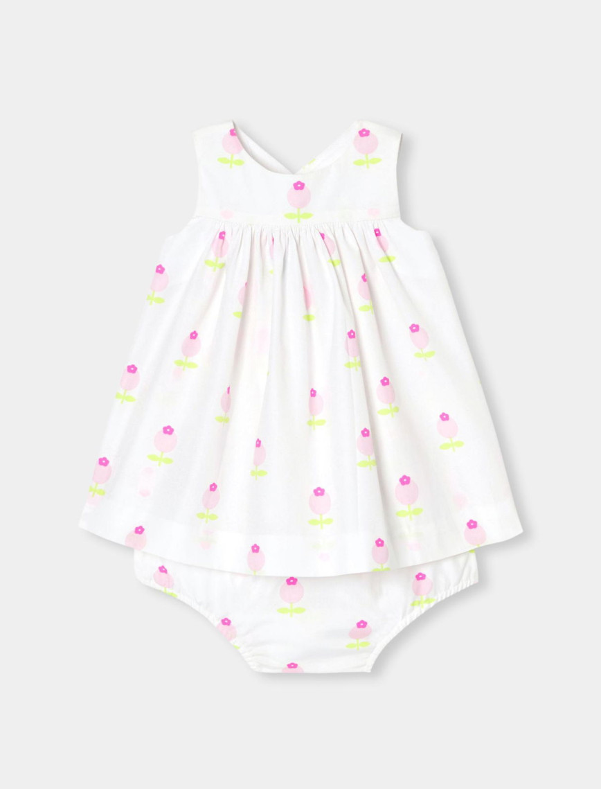 Jacadi Paris Yenidoğan Kız Bebek Çiçek Motifli Poplin Elbise Jacadi Paris Yenidoğan Kız Bebek Çiçek Motifli Poplin Elbise