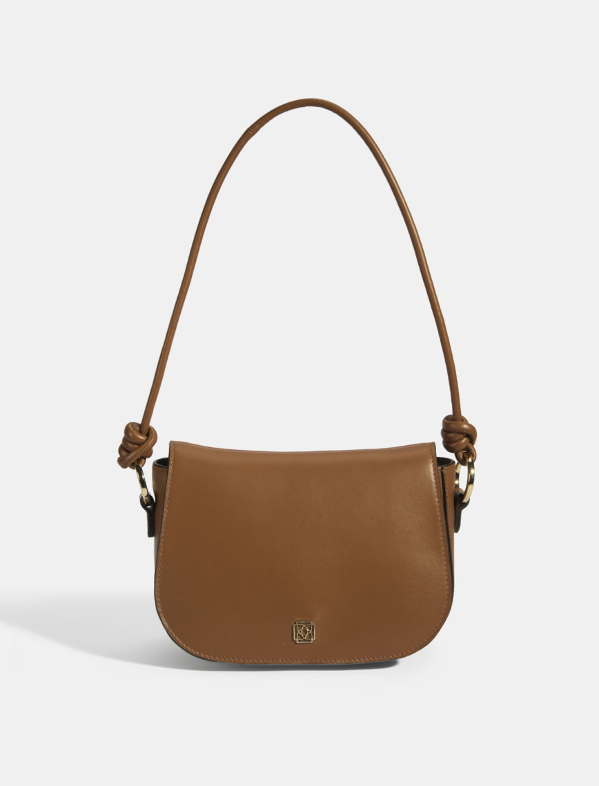 Kadın Düğüm Askılı Konyak Deri Omuz Çantası Kadın Düğüm Askılı Konyak Deri Omuz Çantası