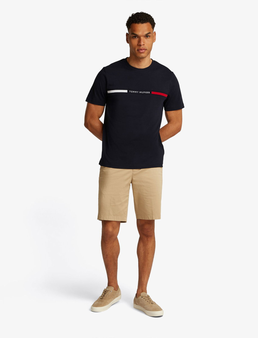 Tommy Hilfiger Chest Insert Erkek Mavi T-Shirt Tommy Hilfiger Chest Insert Erkek Mavi T-Shirt