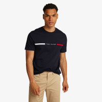 Tommy Hilfiger Chest Insert Erkek Mavi T-Shirt Tommy Hilfiger Chest Insert Erkek Mavi T-Shirt