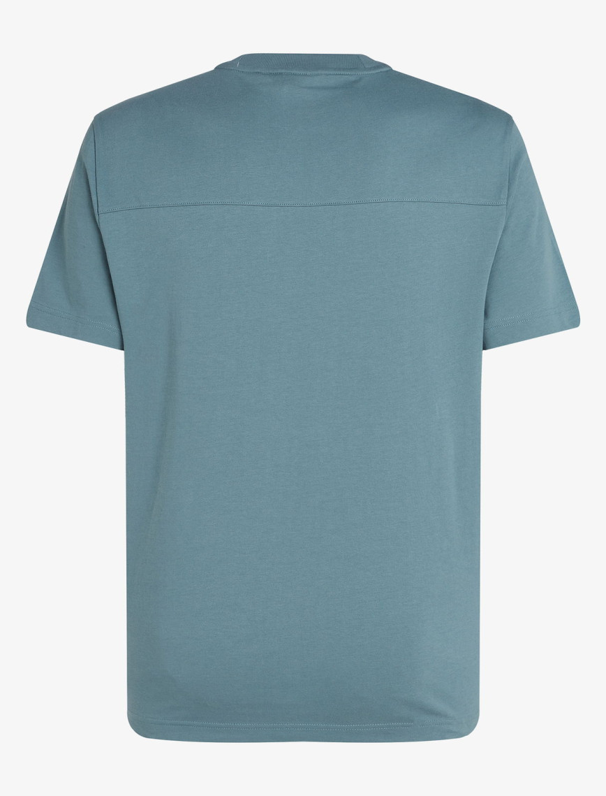 Calvin Klein Structured Embroidery Erkek Mavi T-Shirt Calvin Klein Structured Embroidery Erkek Mavi T-Shirt