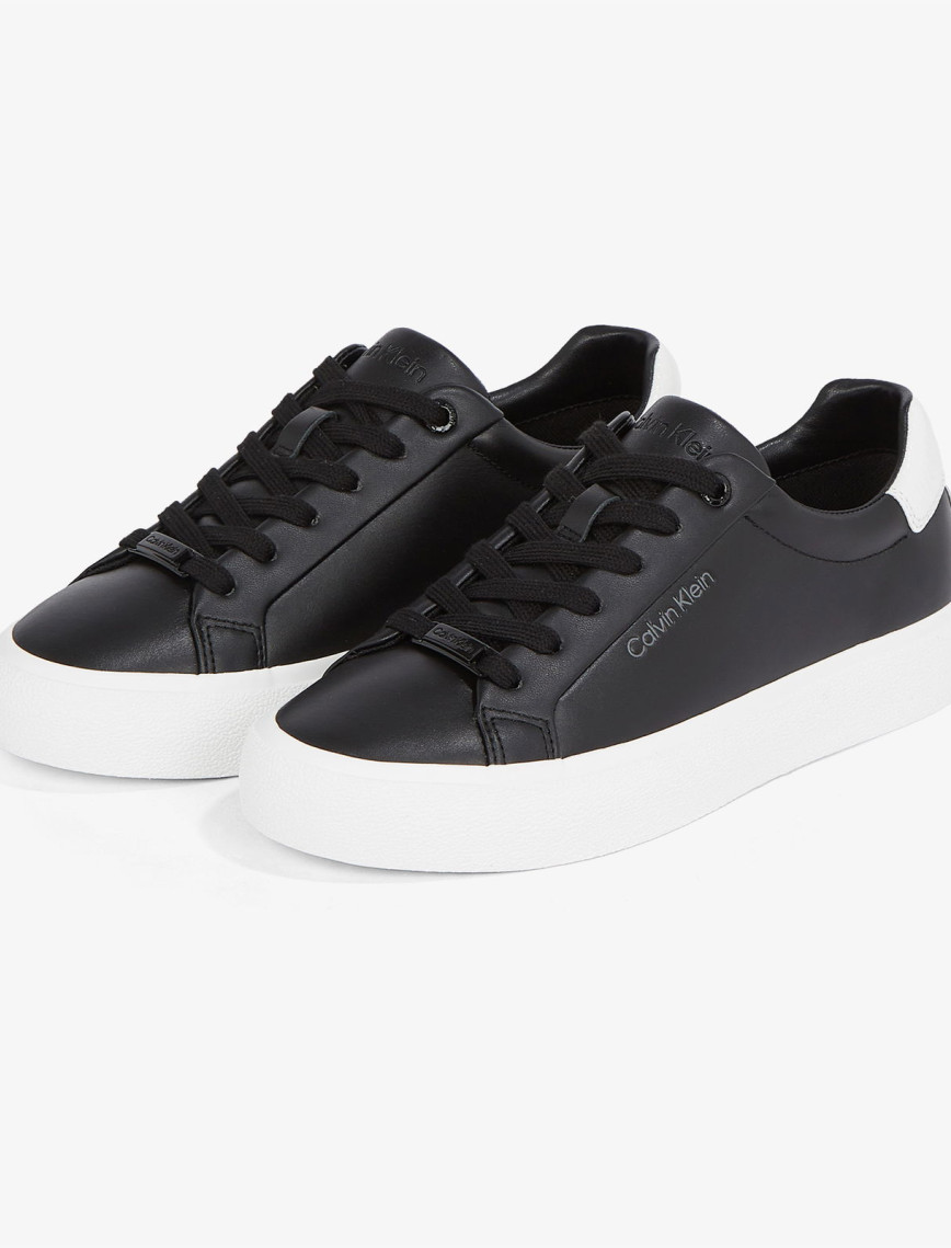 Calvin Klein Lace Up Texture Kadın Siyah Sneaker Calvin Klein Lace Up Texture Kadın Siyah Sneaker