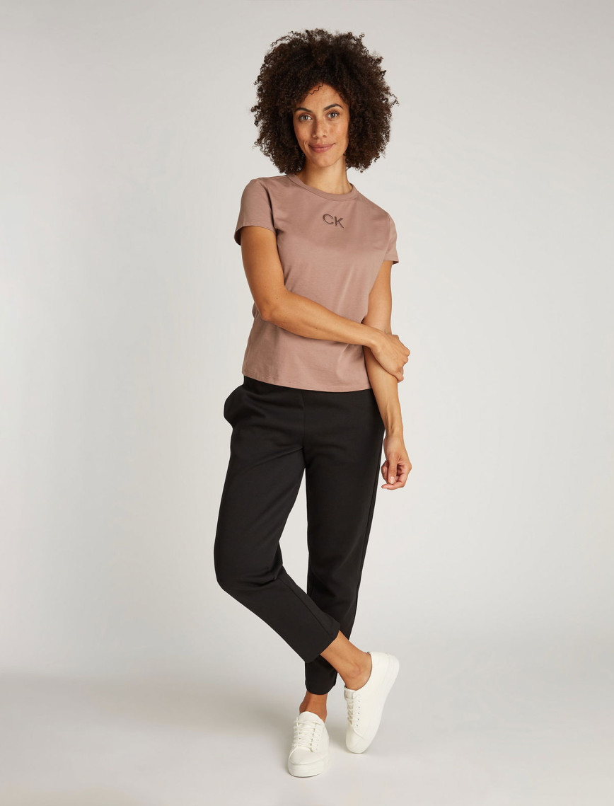 Calvin Klein Slim Kadın Kahverengi T-Shirt Calvin Klein Slim Kadın Kahverengi T-Shirt