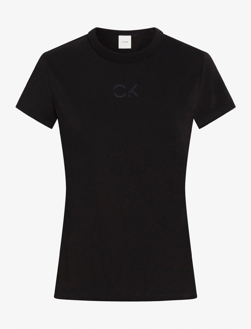 Calvin Klein Slim Kadın Siyah T-Shirt Calvin Klein Slim Kadın Siyah T-Shirt