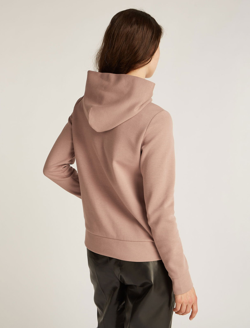 Calvin Klein Satin Regular Kadın Kahverengi Sweatshirt Calvin Klein Satin Regular Kadın Kahverengi Sweatshirt