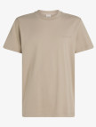 Calvin Klein Embossed Logo Erkek Bej T-Shirt Calvin Klein Embossed Logo Erkek Bej T-Shirt