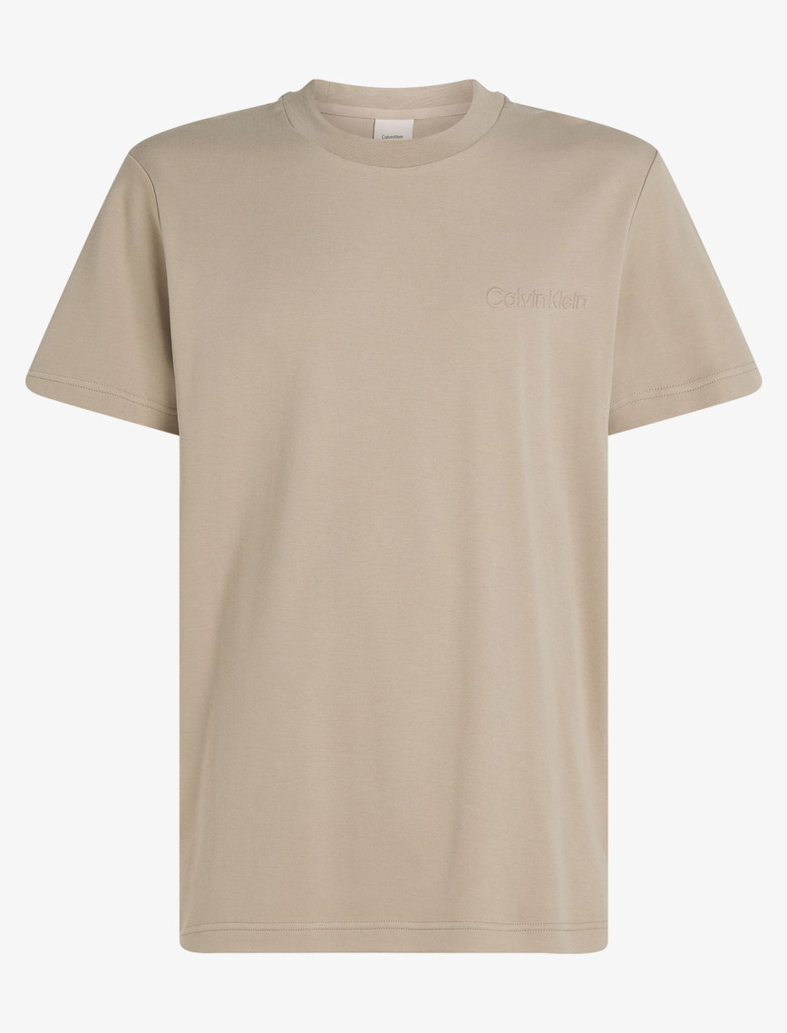 Calvin Klein Embossed Logo Erkek Bej T-Shirt Calvin Klein Embossed Logo Erkek Bej T-Shirt