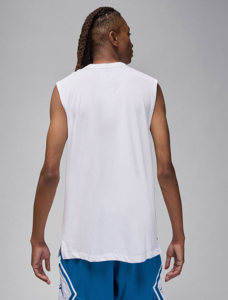 Jordan Dri-Fit Sport Erkek Beyaz Kolsuz T-Shirt