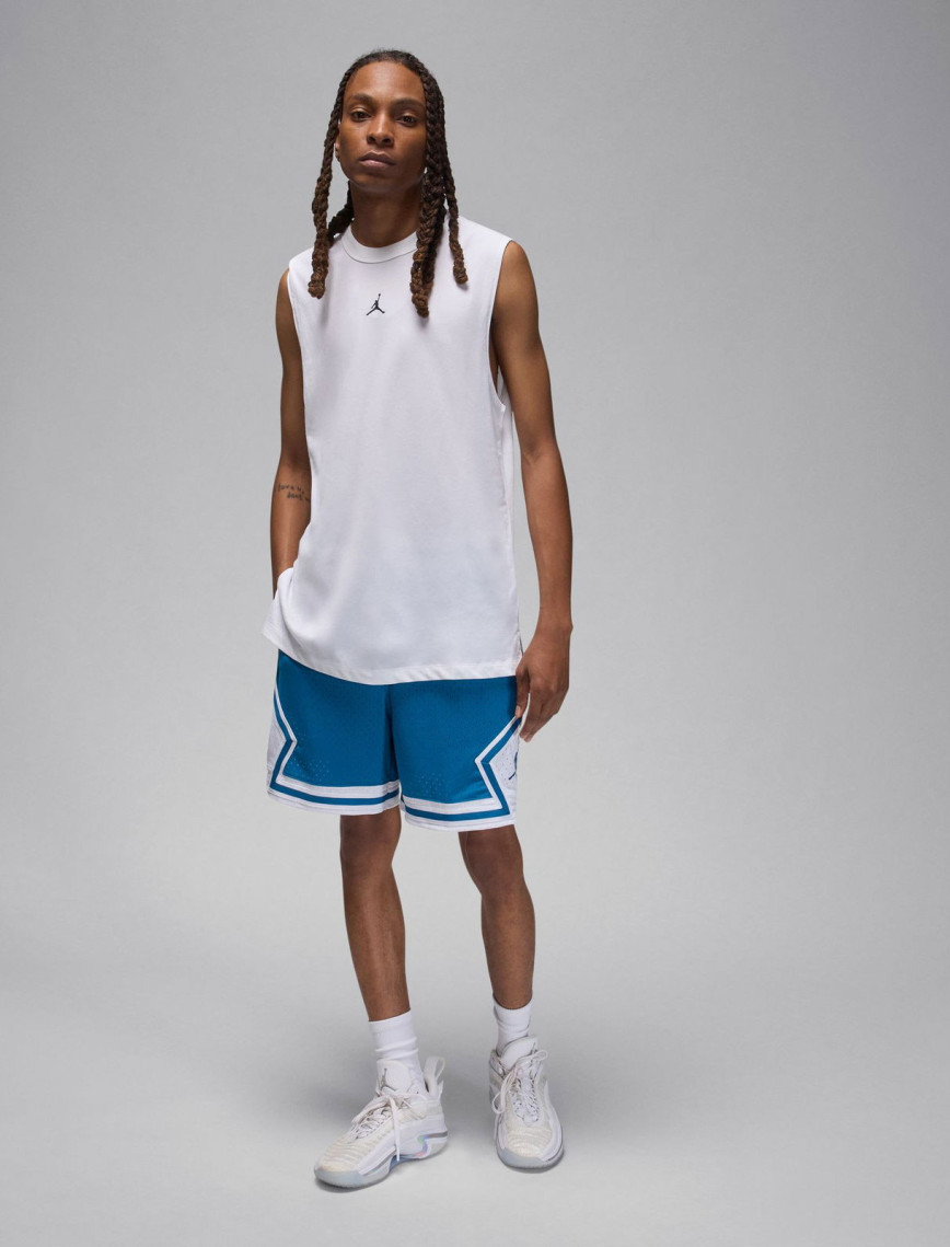 Jordan Dri-Fit Sport Erkek Beyaz Kolsuz T-Shirt