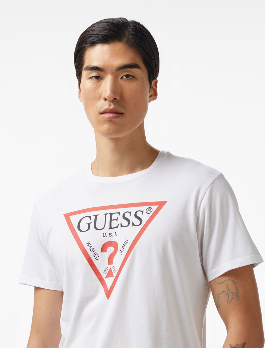 Guess Logombed 160 Erkek Beyaz T-Shirt Guess Logombed 160 Erkek Beyaz T-Shirt