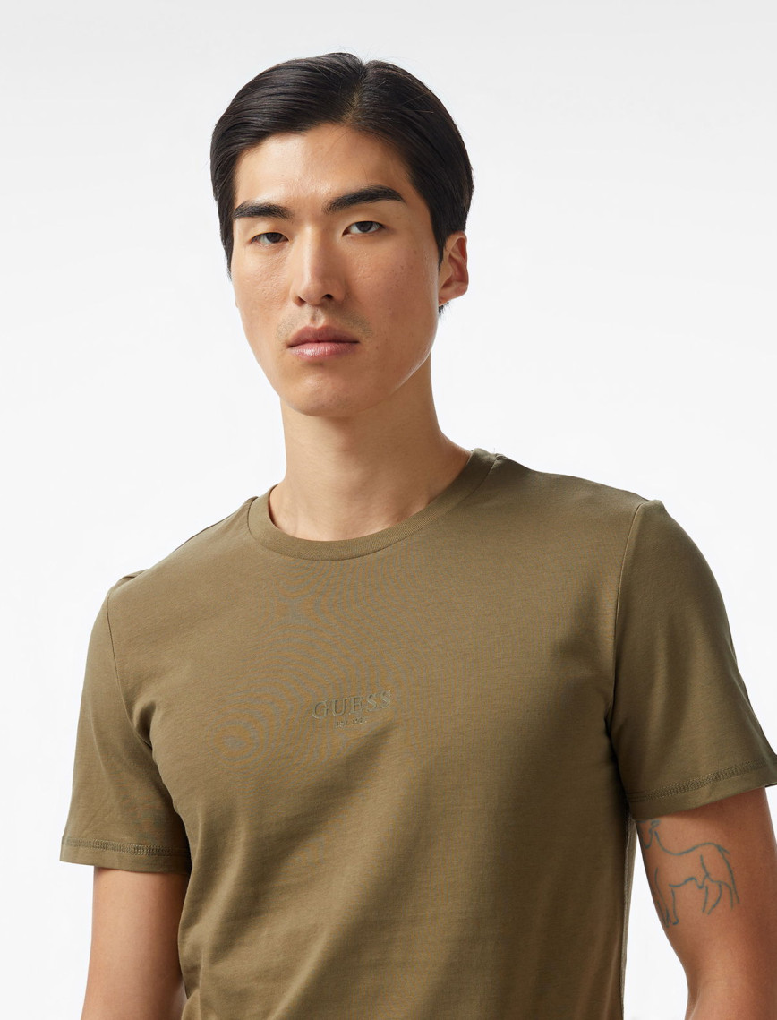 Guess Aidy Mid Organic Stream 180 Erkek Yeşil T-Shirt Guess Aidy Mid Organic Stream 180 Erkek Yeşil T-Shirt