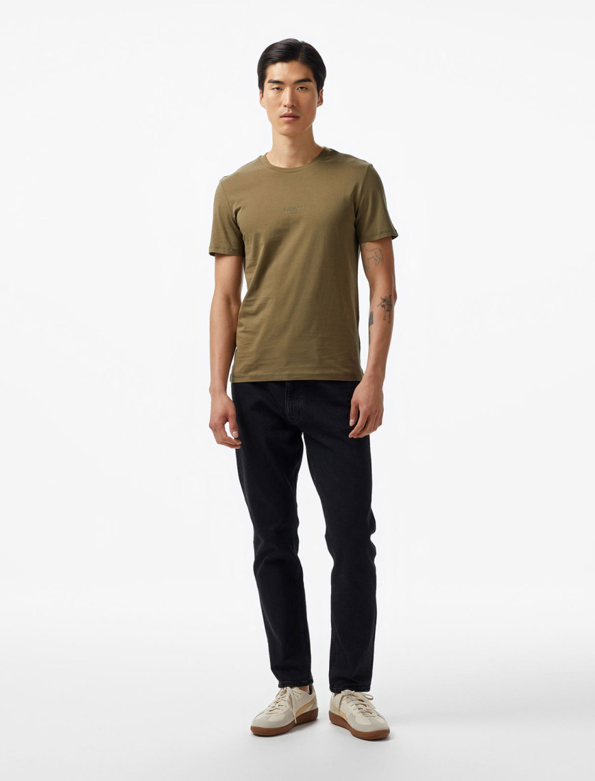 Guess Aidy Mid Organic Stream 180 Erkek Yeşil T-Shirt Guess Aidy Mid Organic Stream 180 Erkek Yeşil T-Shirt