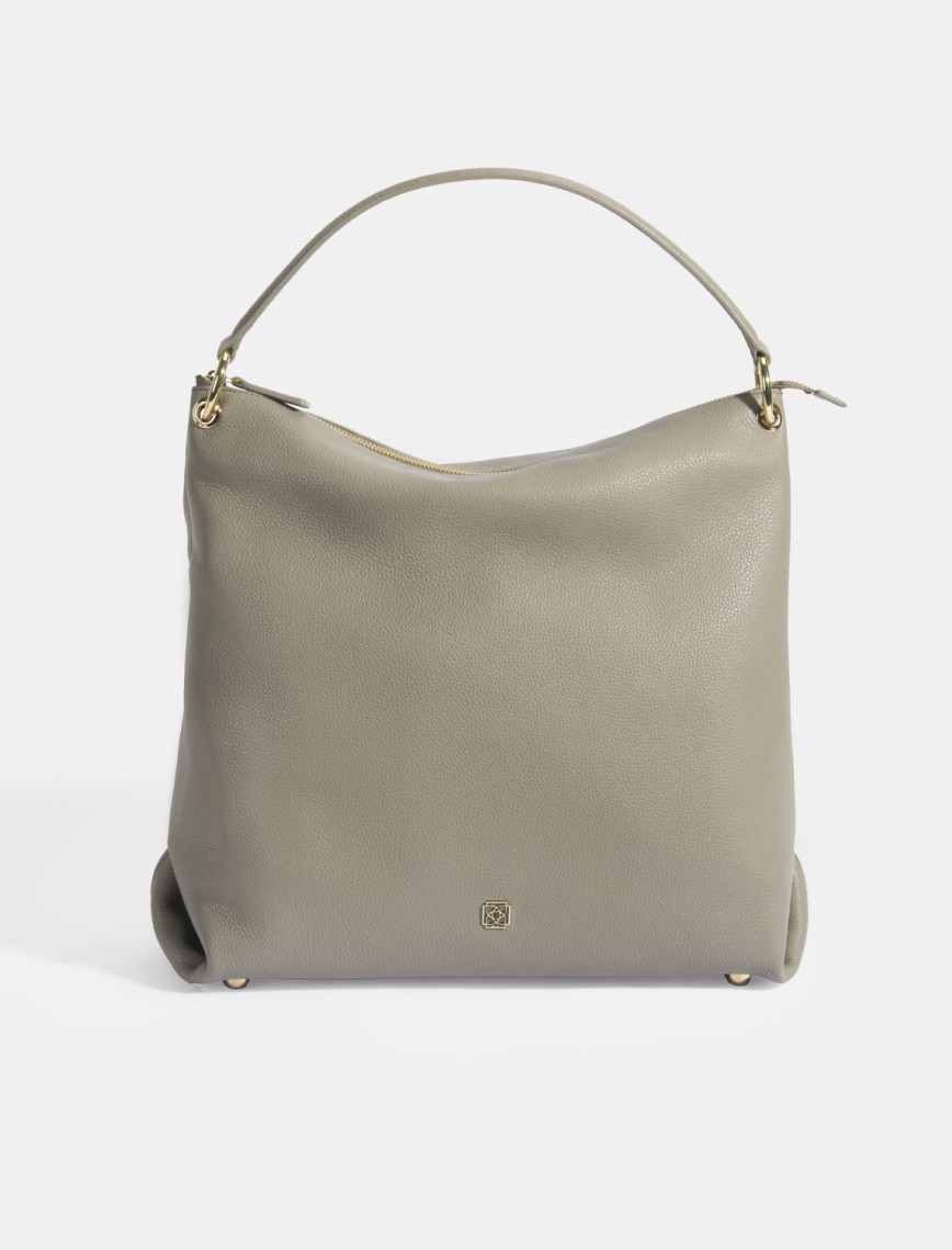 Kadın Gri Deri Omuz Çantası Kadın Gri Deri Omuz Çantası