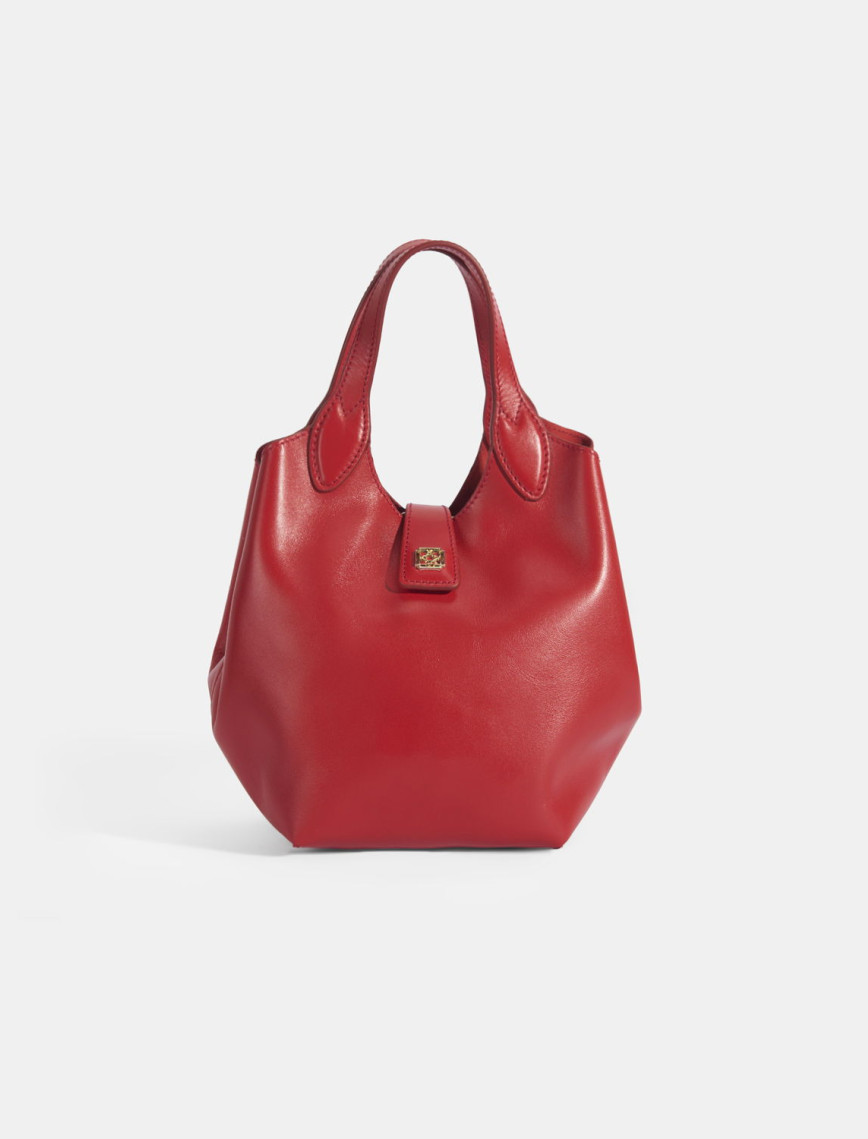 Kadın Kırmızı Deri Omuz Çantası Kadın Kırmızı Deri Omuz Çantası