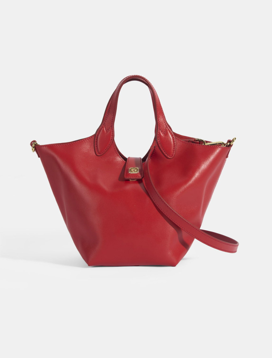 Kadın Kırmızı Deri Omuz Çantası Kadın Kırmızı Deri Omuz Çantası