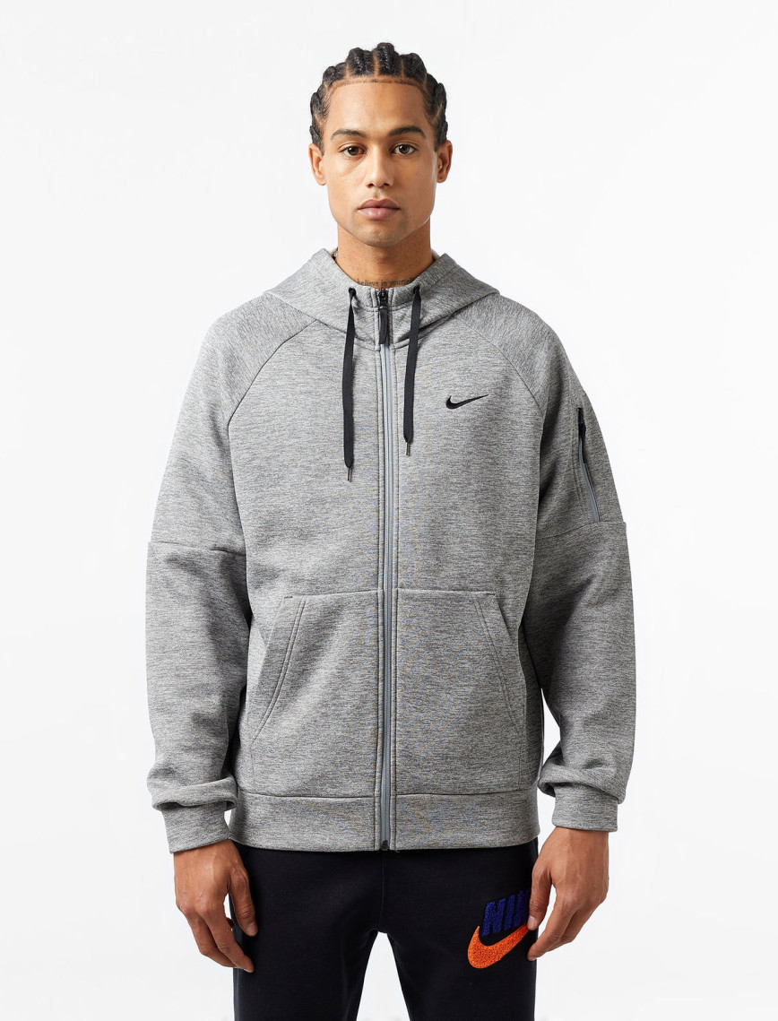 Nike Therma-Fit Full-Zip Erkek Gri Hoodie Nike Therma-Fit Full-Zip Erkek Gri Hoodie