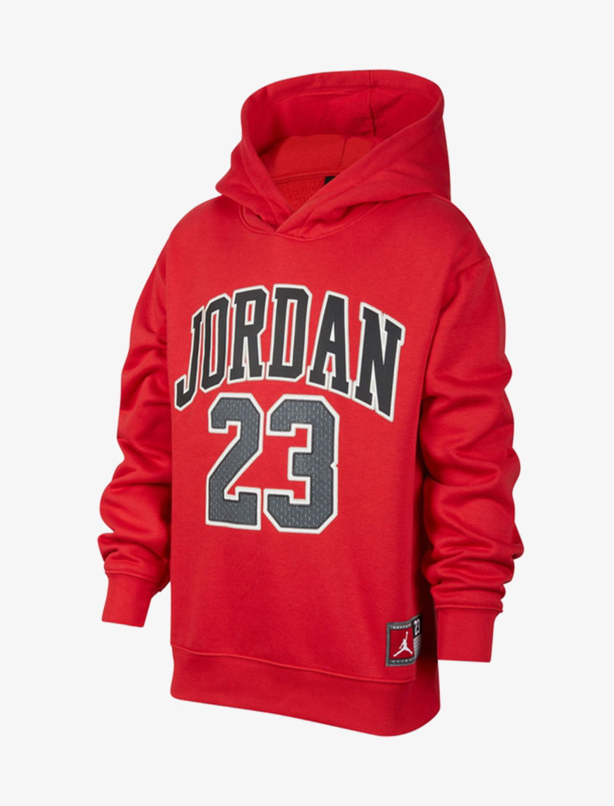 Jordan Jdn Jordan Fleece Pullover Hoodie Çocuk Kırmızı Kapüşonlu Sweatshirt Jordan Jdn Jordan Fleece Pullover Hoodie Çocuk Kırmızı Kapüşonlu Sweatshirt